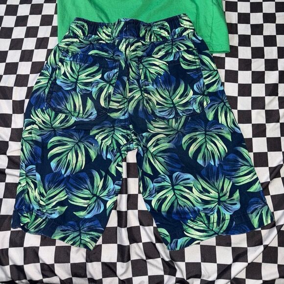 Children’s place palm leaf outfit shorts size 7 shirt 7/8 - Picture 3 of 3